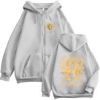 Esquie Clair Obscur Expedition Game Jacket Hoody Men Women Vintage Aesthetic Sweatshirt Loose Oversized Zipper Hoodies 3XL white
