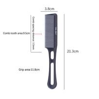 Professional Salon Barber Hair Clipper Accessories Flat Head Cut Comb Anti-static Hair Styling Wide Tooth Men Cut Hair Brush 1pc gray