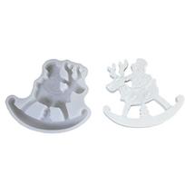 Christmas Reindeer Silicone Mold Reindeer Epoxy Casting Mold Candle Mold for Candle Making Christmas Ornament Resin Mold 1 white