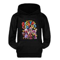 The Amazing Digital Circus Kids Hoodie Pocket Style Casual Long Sleeve Printed Sweatshirt Children Fashion Streetwear 110cm gray