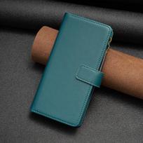 Wallet Flipped Solid Color Multi Card Zipper Leather Case For Samsung Galaxy S24 Ultra S23 Plus S22 S21 S20 FE A A4 A3 A1 Galaxy A14 gray