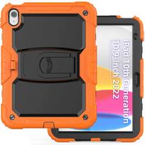 Heavy Duty Protective Case for Apple iPad 10.9 Pro 10.5 Air 5 10.2 7 8 9th with Kickstand Function&Lanyard Shockproof Covers iPad Air 5 oranžinė