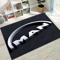 3D Man Truck Logo Motorcycle Carpet Rug for Bedroom Living Room Sofa Home Doormat Decor,Large Kids Play Non-slip Floor Mat 40x60cm( 15x23in ) white