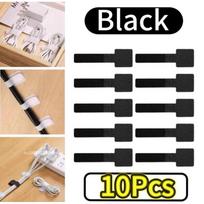 10Pcs Reusable Cable Organizer Desk Wire Winder Cable Tie Organizer Self Adhesive Cord Rope Holders Cord Protection Straps