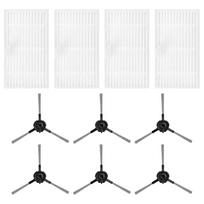HEPA Filter Kit Side Brush Set Robot Vacuum Parts Corner Cleaning Design white