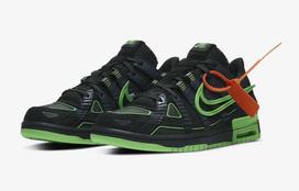 CU6015-001 Off-White A Nike Air Rubber Dunk Black Green Strike (Men's) 9.5 black