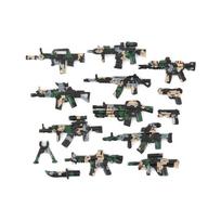 Military Army Special Forces SWAT Gangster Building Block Toy Jeeps Off-Road Vehicle Model Soldier Weapons Assemble Figures Toys black