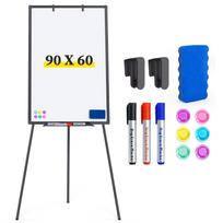 Magnetinė rašymo lenta ant trikojo stovo 90 × 60 cm, reguliuojamo aukščio