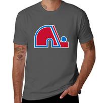 Quebec Nordiques Vintage Logo Tshirt Gym Exercise Short Sleeve Tshirt 4XL brown