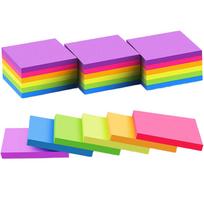 Fluorescent Sticky Notes 33, Neon Self-Stick Notepad for Students and School One Size yellow