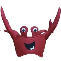 Red Crab Lobster Hat Children's Animal Costume for Cosplay and Role Play One Size brown