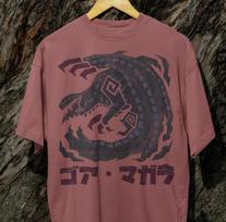 Monster Hunter Wilds Gore Magala Unisex T-Shirt | Japanese Katakana Fan Art Vintage Graphic Gaming Tee 3XL black