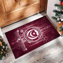 Portsmouth FC Printed Crystal Velvet Rug Non‑Slip Crystal Velvet Carpet For Sofa Bedroom Indoor Home Decoration 40cmx60cm black