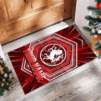 FC Twente Printed Crystal Velvet Rug Non‑Slip Crystal Velvet Carpet For Sofa Bedroom Indoor Home Decoration 40cmx60cm