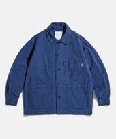 Espionage French Wide Work Jacket (Moleskin) Washed Blue L blue