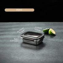 1x 304 Stainless Steel Lunch Bento Box Family Refrigerator Food Storage Containers Portable Outdoor Lunch Boxes 7 Sizes Choice gray