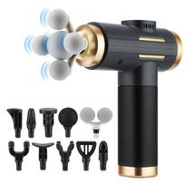 Xiaomi 11-IN-1 Electric Massage Gun 99 Level Powerful Fascia Gun High-Frequency Vibration Body Massage Gun USB Rechargeable gray