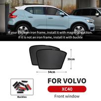 Car Magnetic Side Rear Window Sunshade for Volvo XC40 V90 UV Protection Anti Curtain Mesh Cover Visor Interior Accessories 18-23 for XC40 Front