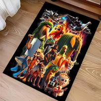 1pc Italian Brainrot characters6 Print Area Rug - Soft, Washable Non-Slip Indoor Mat for Office Chairs, Living Room, Home Office Decorative Rug 40cmx60cm