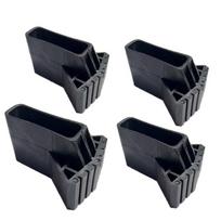 Ladder Leg Covers 4 Pack Replacement Foot Covers for Home Ladder Use, Plastic Slip On Design for Tile and Wood Floor Care During Daily Indoor Tasks 1 black