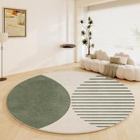 Nordic Style Rugs for Bedroom Fluffy Soft Cloakroom Carpet Light Luxury Living Room Decoration Abstract Rug Thick Anti-slip Mat 80x80CM