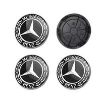 4 vnt. 75 mm ratų centriniai dangteliai, ratlankių stebulės dangtelis, ženklelis, logotipas A1674015900 Priedai Juodi Kviečiai Mercedes Benz1 black