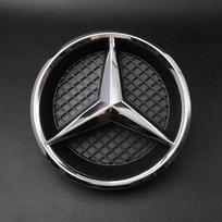 3D Front Grille Star Logo Emblem For Mercedes Benz C E R V VITO S CLA CLB W176 GL GLE GLC GLS W204 W205 W213 W253 Badge V 2012-2019