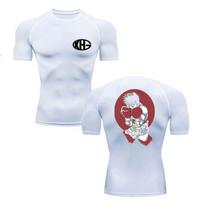 Anime Hajime Compression Shirt Men Short Running T Shirt Gym Sports Top Quick Dry Breathable Fitness Sportswear Bodybuilding Tee 3XL white