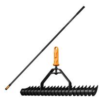 Fiskars Oneclick Metal Soil Rake Head 41cm + Handle 161cm
