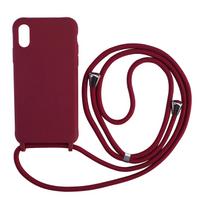 Matte Silicone Phone Case for IPhone 13 12 Mini 16 15 14 11 Plus Pro Max Crossbody Lanyard Necklace Strap Candy Color Soft Cover For iPhone 13 Mini