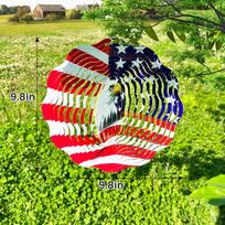 Amerikos Vėliavos Vėjo Suktukas Sodo Kieme Patriotiškas 2D Nerūdijančio Plieno Liepos 4-osios Dekoras Vidaus Lauko Kabantis Ornamentas white