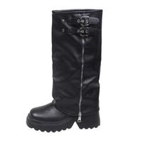 Big Head Pants Boots Pile Boots Women's Thick-soled Heightening Western Boots But Knee Boots High Knight Boots Women's 40