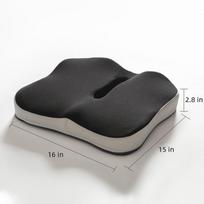Memory Foam Seat Cushion Office Chair Cushion Car Seat Support Waist Pillow Massage Buttocks Pad Pain Relief Orthopedic Pillow 4138x7cm black