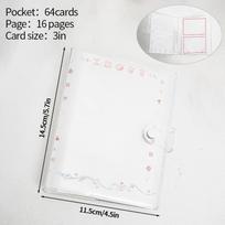 Kpop Mini Photo Album Photocard Binder Kpop Idol Photocard Holder Loose-leaf Binder Picture Card Holder Photo Collection Book white