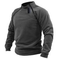 Spring Men's Sweater Jacket Warm and Breathable Side Zipper Fleece Pullover 4XL