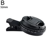 37mm 52mm Polarized Smart Phone Lens Filter With Clip for Samsung iPhone Camera Accessories Universal ND 2-400 CPL Filter Clip gray