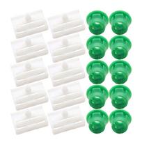 20Pcs Rockers Panel Side Sill Skirt Moulding Clip Set For E32 E46 E90 51711932996, Green&White Plastic Grommets Included 1 green
