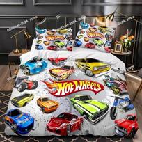 Monster Truck Hot Wheel Patalynės Komplektas Spausdintas Patalynės Rinkinys Su Pagalvės Užvalkalu Antklodės Užvalkalas Minkštas Viengulis Dvigulis Karalienės Super King Dydis AU Double(180*210cm)3pcs