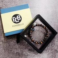 Tigro akies ir obsidiano apyrankė 10mm / Madinga rožinio karoliukų apyrankė sveikatai Tiger Eye Stone Obsidian Bracelet 10mm