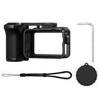Action Camera Protective Handle Set with Cold Shoe Expansion Port and Magnetic Quick Release System for Action 6 1 black