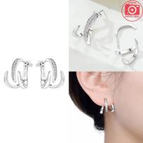 Earring S925 Silver Cute Balloon Dog Earrings Women Simple Elegant Earrings Jewelry Anniversary Fine Gift beige