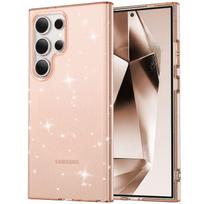 Samsung S25ultra Mobile Phone Case S24 Starry Sky Glitter S23 Antibacterial A56 Protective Case A26 Transparent A36/A56 beige