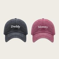 1 pora Tėčio ir Mamytės Siuvinėtos Beisbolo Kepurės Vyrams ir Moterims Lauko Laisvalaikio Sportui Snapback Beisbolo Kepurės Gimtadienio Dovanoms Adjustable black