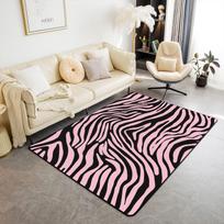 Zebrų Dryžuotas Plotinis Kilimas Minkštas Gyvūno Rašto Kilimas Svetainei, Miegamajam, Žaidimų Kambariui Afrikos Laukinių Gyvūnų Grindų Kilimėlis 40x60cm