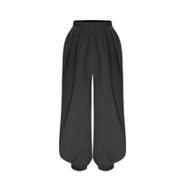 Unisex kovos menų Kung Fu uniforma Tai Chi Wing Chun apranga Elastingas juosmuo Vienspalvės kelnės 13-14 Years juoda