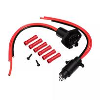 Trolling Motor Plug & Socket Set 12-24V 3-Wire For Marine Boat black