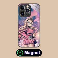 Danganronpa Miu Iruma Phone Case for iPhone 17 16 15 14 13 12 11 Air Pro Max Plus Mini Glass MagSafe Cover iPhone 11 Pro Max gray