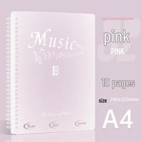 Dopamine-Inspired A4 Music Score Clip with Modifiable Non-Reflective Transparent Pages, Multi-Functional Piano Sheet Music Folder white