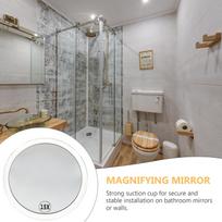 Single Side Magnifying Mirror with Powerful Suction Cup for Bathroom Mirror Wall Travel Makeup Eyebrow Shaping Face Mask China Mainland gray