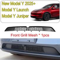 Front Grill Guard Grille Inserts Mesh for Tesla Model 3 Y Juniper 2025 2026 Air Inlet Vent Cover Bumper Grid Filter Accessories Model Y Juniper 2025 black